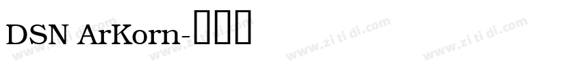 DSN ArKorn字体转换